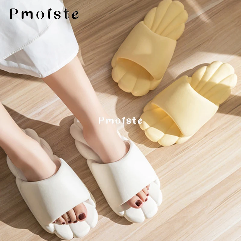 Women Scallop Slipper 2023 New Soft Cute House Shoes Lovely EVA Slippers for Home Summer Comfortable Non-slip Bathroom Slides