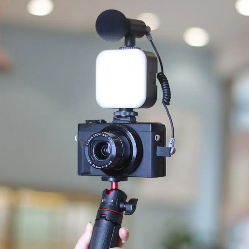 

Mini Led Video Light With Magnetic Diffuser 6 Colors Office Light Video Camera Light Vlog Fill Light Live Type-C Camera Lighting