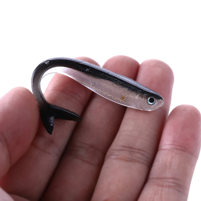 10 шт. мягкая приманка для рыбы силиконовая серебряная Tiddler Drop Shot резиновая окуня