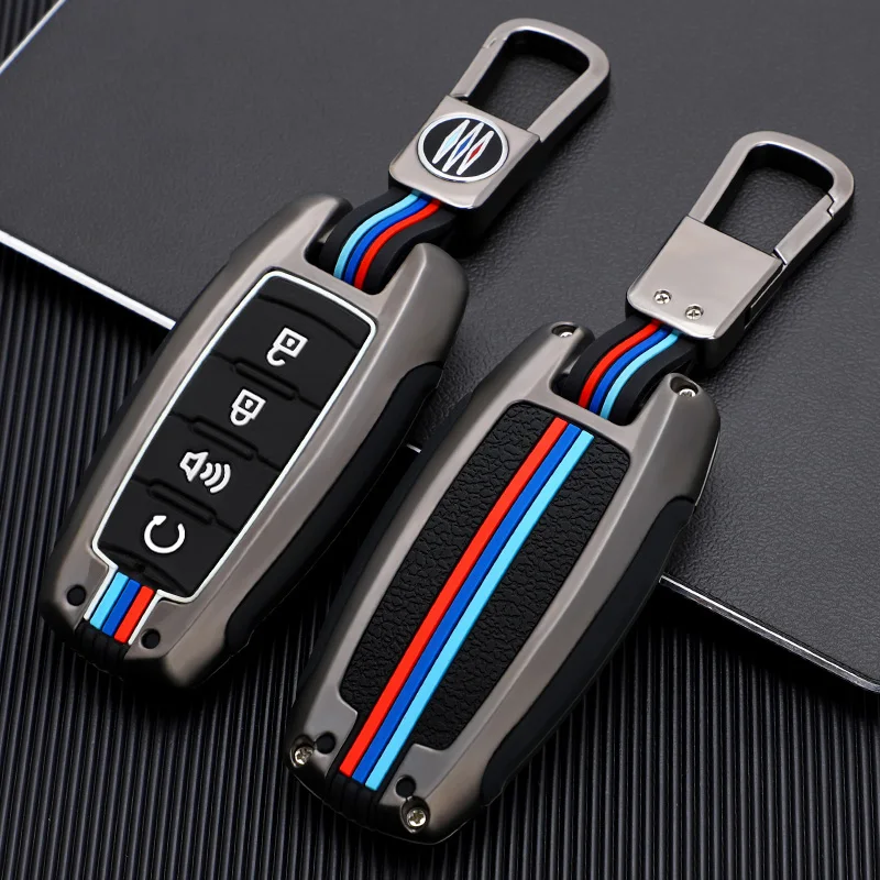 

Zinc Alloy Car Key Case 3 4 Buttons Smart Remote Control Protector Cover For GWM P Series Pickup 2019 2020 Great Wall POER Truck