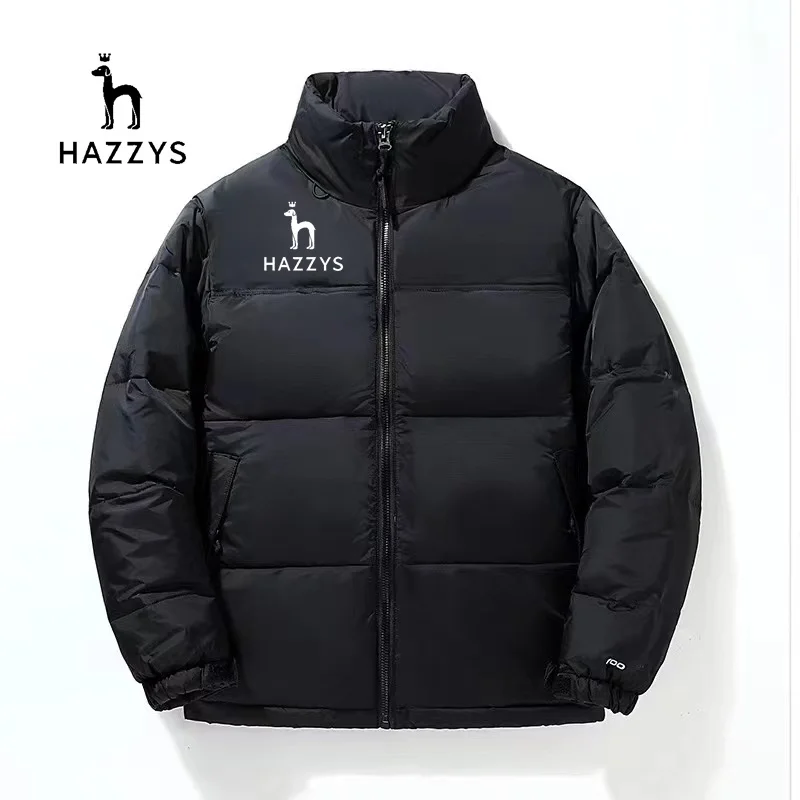 

Мужской повседневный пуховик HAZZYS, зимняя новая теплая хлопковая куртка с воротником-стойкой, корейская мода, парная куртка