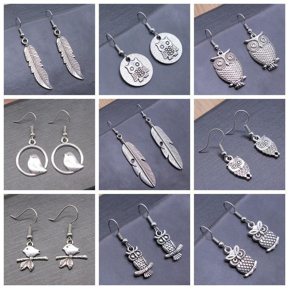 53 стиля искусство для женщин винтажная сова голубь павлин Феникс ласточка перо