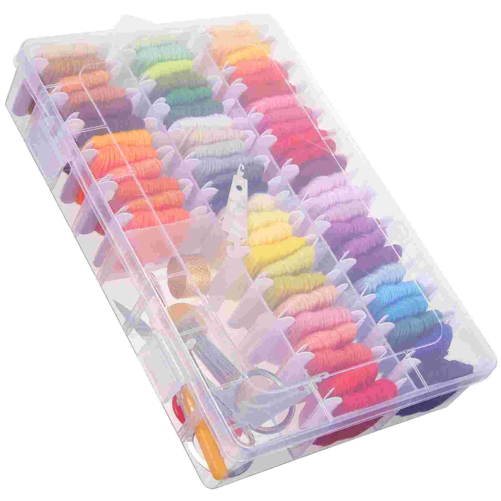 

Cross Stitch Accessories Set Sewing Supplies Convenient Embroidery Floss Tool Kit Colorful Thread Metal DIY Threads Metallic