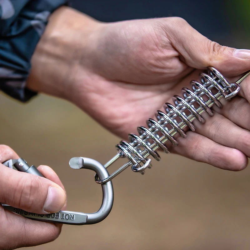 1 шт. полезный зажим для кемпинга стальной трос палатки пружинная Пряжка