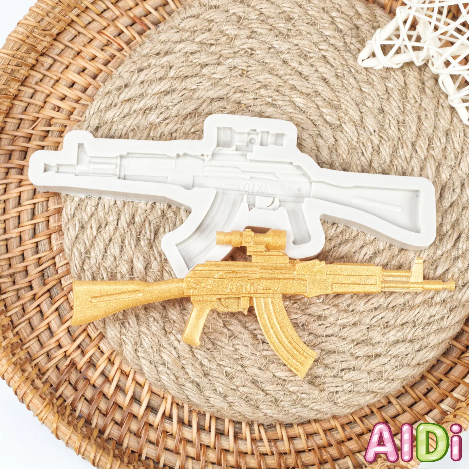 

DIY пистолет AK пистолет форма помадки мыло 3D торт Силиконовая Форма Кекс желе Конфеты Шоколад украшения выпечки формы