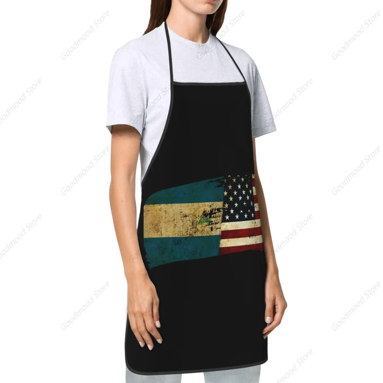 Смешной фартук Chef-надежный кухонный для готовки с американским флагом выпечки и
