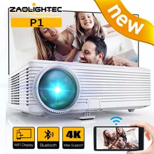 ZAOLIGHTEC P1 LED HD Projector Outdoor Wireless 1080P Support 4K HDMI USB Audio Portable Projector Home Media Video Player