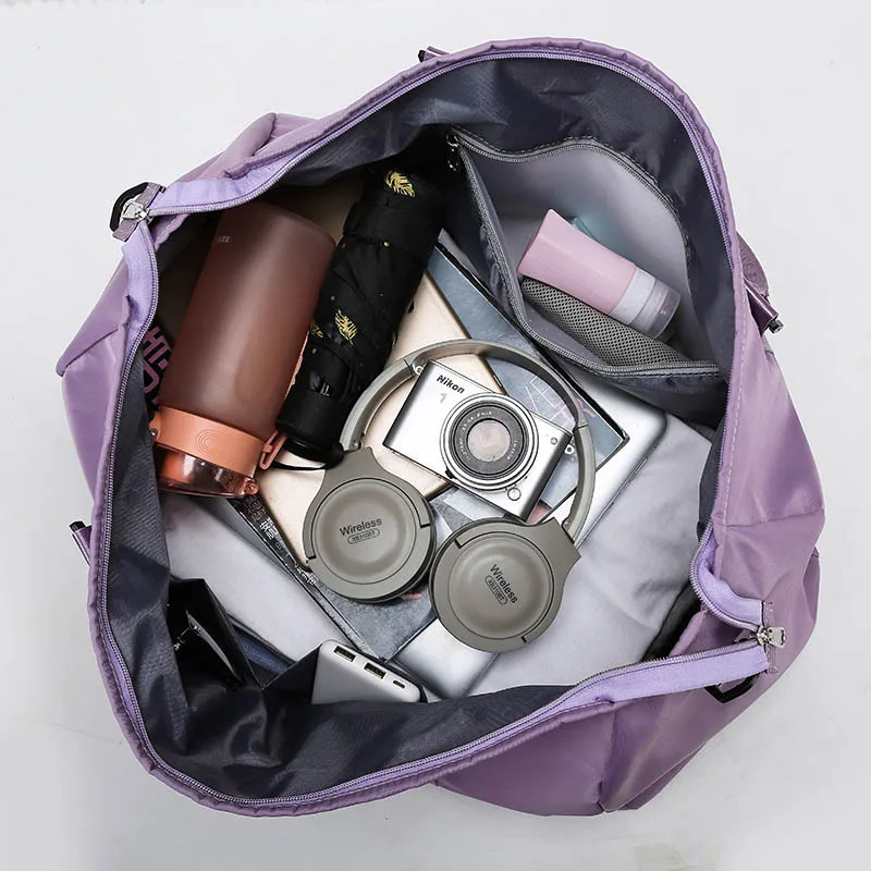 Multi-color Large Capacity Waterproof Fashion Trend Portable Fitness Travel Bag Duffle Wear Tie Rod Bag Portable Storage Bag