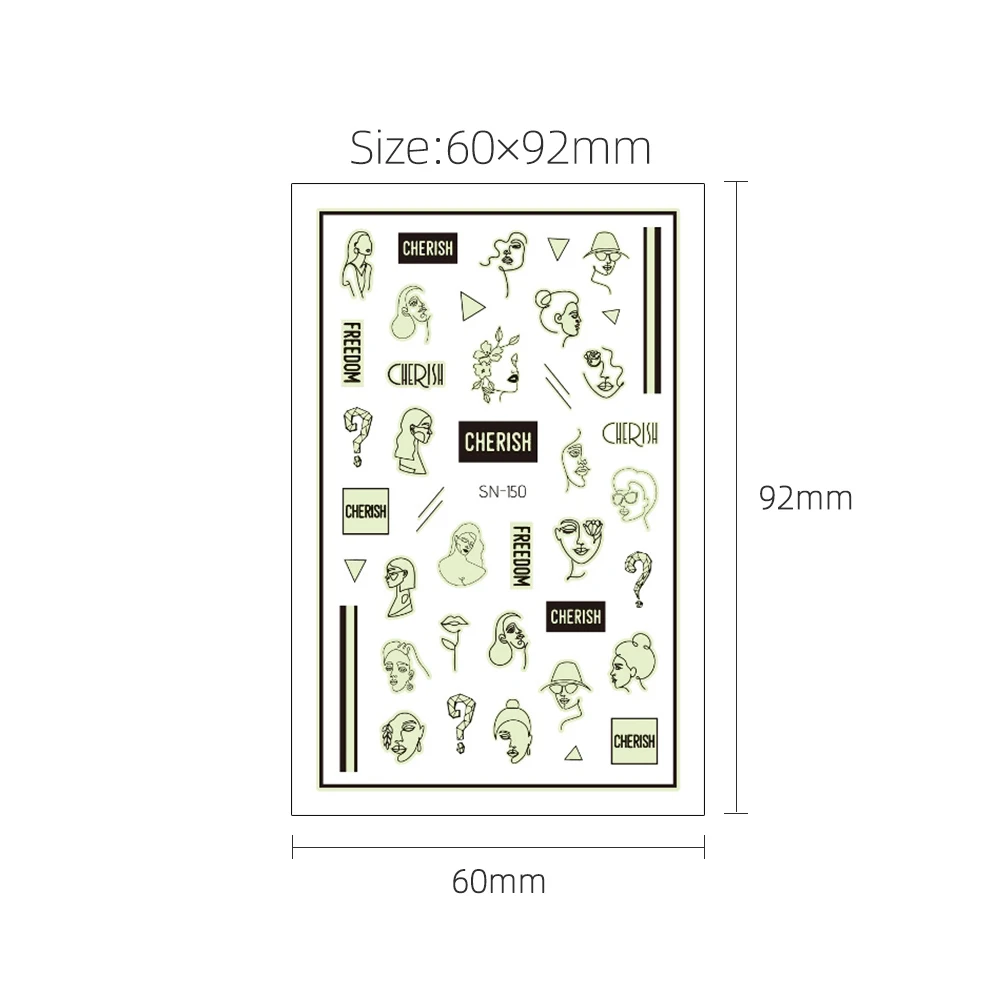 Светящиеся наклейки для ногтей VeeCharm элегантный дизайн женщин самоклеящиеся