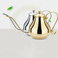 european style stainless steel coffee pot long mouth palace hand brewed coffee pot 1 5l household water bottle kitchen tools
