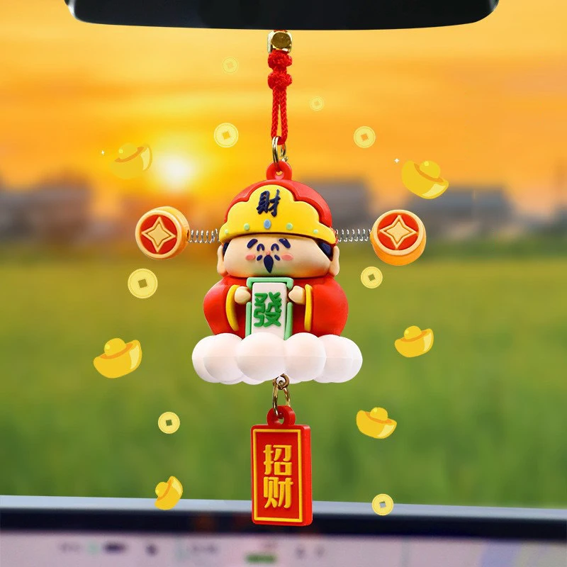 Китайский Бог богатства счастливый автомобильный кулон небольшой подарок