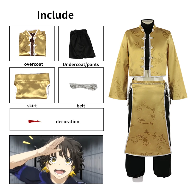 

2023 Anime CosDaddy Bachira Meguru Cosplay Costumes Adult Men Yellow Shirt Pants Coat Suits Halloween Cosplay Party Costumes