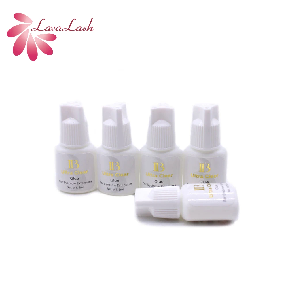 

5 Bottles Original IB Ibeauty Ultra Clear Glue For Eyelash Extensions Korea 5ml Novice Practice Transparent Fast Drying Glue