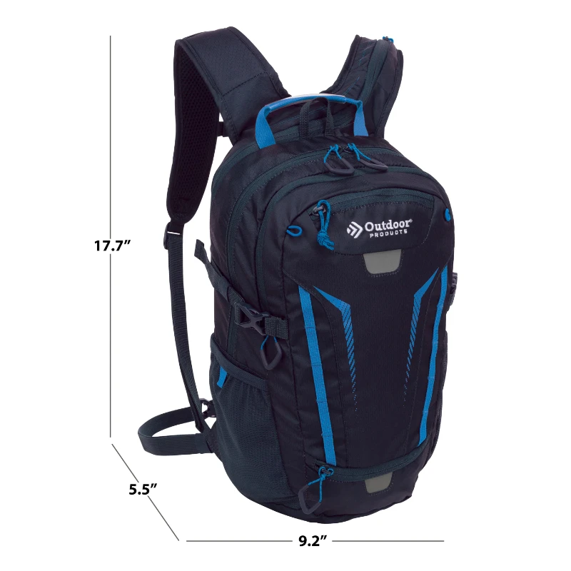 17 Ltr Hydration Backpack, with 2-Liter Reservoir, Blue, Unisex