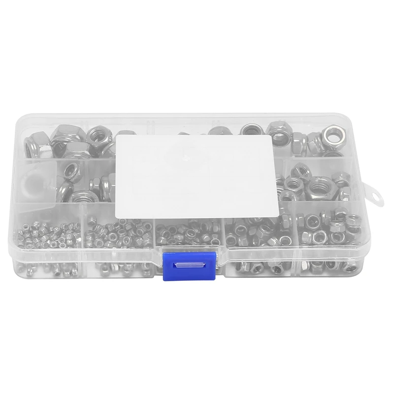 Нейлоновая стопорная гайка из нержавеющей стали M2 M2.5 M3 M4 M5 M6 M8 M10 M12 Ассортимент