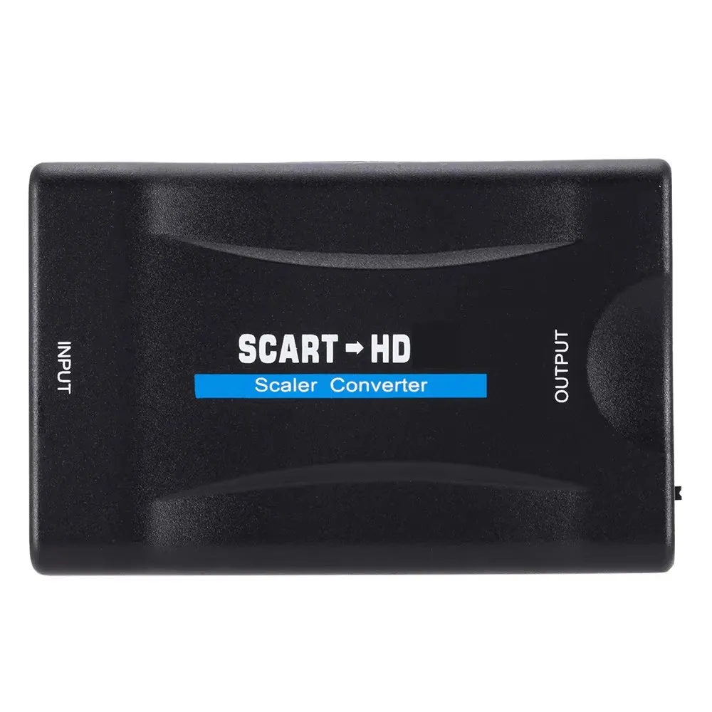 Фото Конвертер SCART в HDMI 1080P с кабелем питания, аудио-видео адаптер с функцией улучшения качества, Plug and Play для HDTV, Sky Box, STB, DVD №2