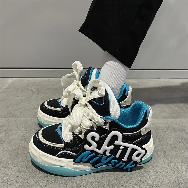 

Дизайнерские кроссовки на толстой подошве, мужские кроссовки на массивной нескользящей подошве, женская спортивная обувь с прострочкой