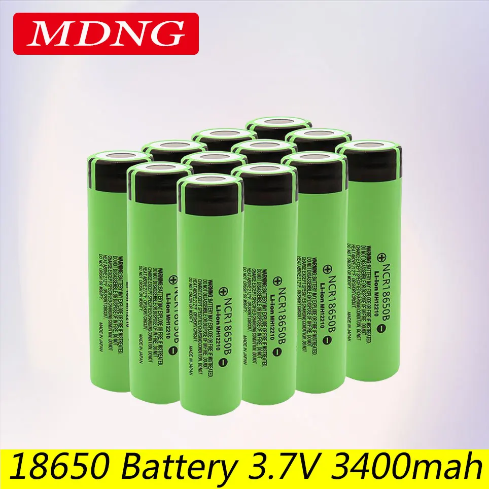 

1-20 Actual Capacity Original 18650 Battery 3.7V 3400mah NCR18650B Lithium Rechargeable Batteries 18650 Cells