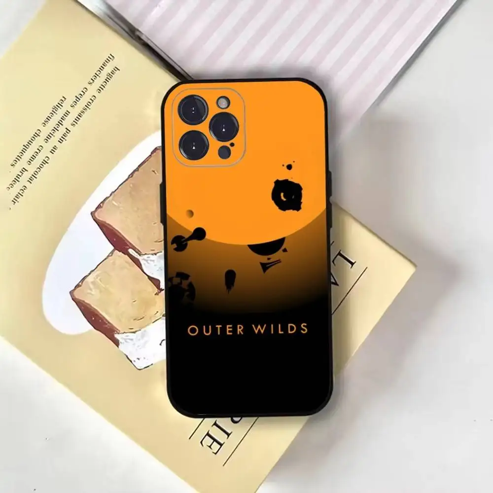 Фото Чехол для телефона Outer Wilds Game для iPhone 17,16,15,14,13,12,11 Plus, Pro Max, мягкий черный чехол №5