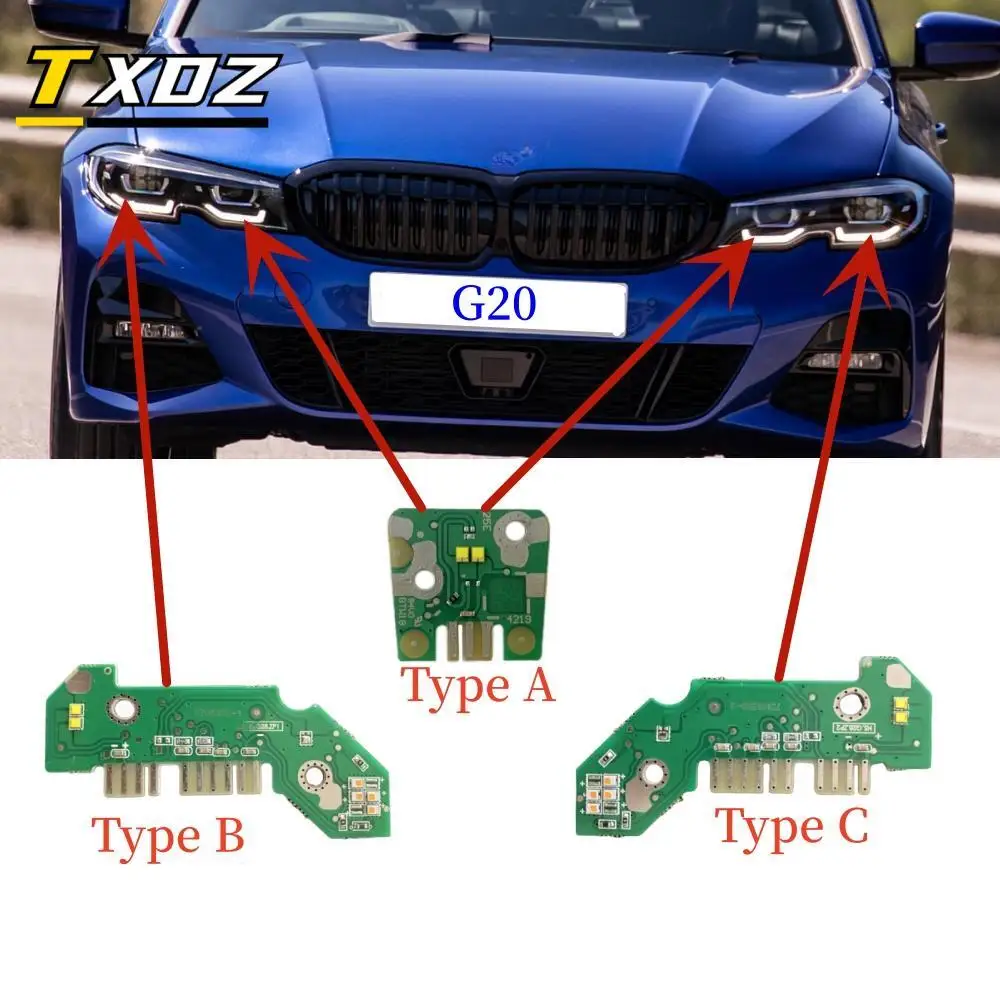 Белая плата DRL ангельские глазки для 2020 2021 BMW 3 серии G20 G21 320i 330i M340i светодиодные