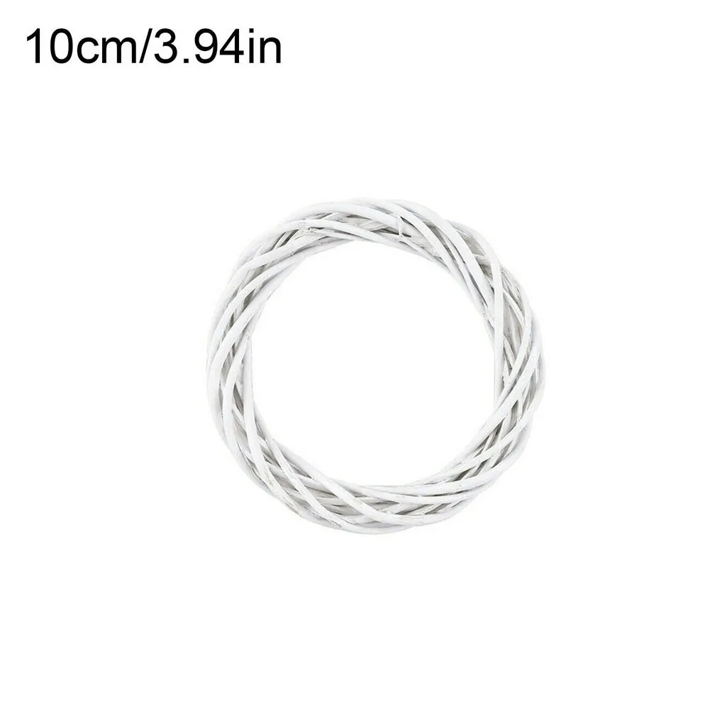 

1 Pcs Christmas Rattan Ring Wreath Wicker Vine Garland Hanging Wedding White Wreath For Wedding Party Home Decoration