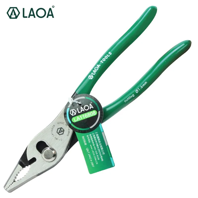 

LAOA LA116808 Multifunction Cr-Mo Slip Joint Pipe Wrench Locking Pliers Wire Cutter HRC58