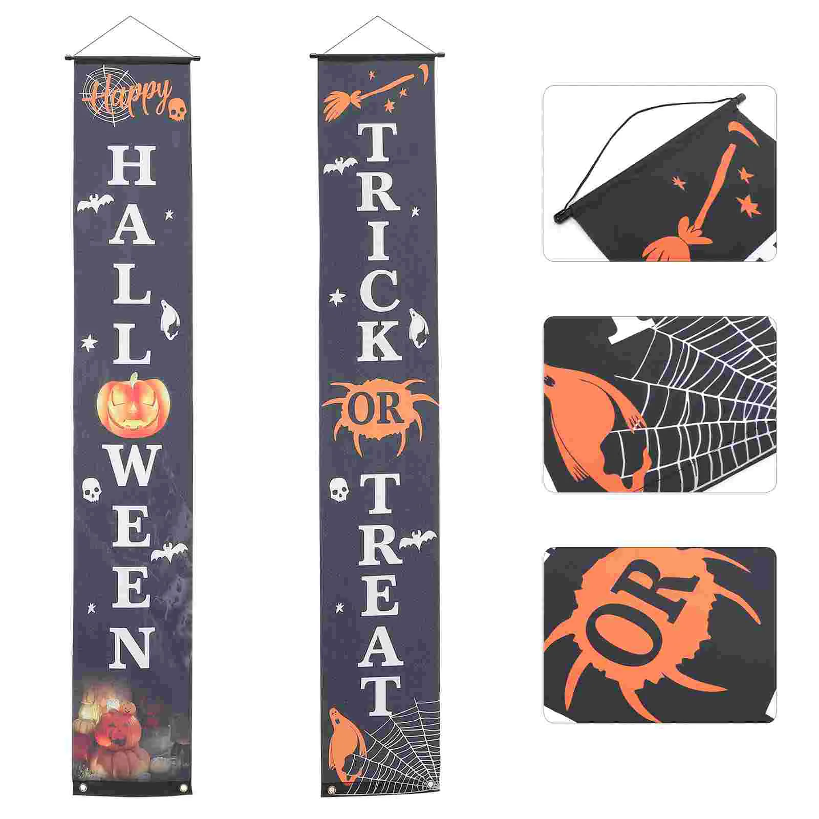 

Banner Porch Door Front Or Trick Treat Decorations Sign Signs Pumpkin Flag Hangingbannershanger Poster Holiday Indoor Outdoor
