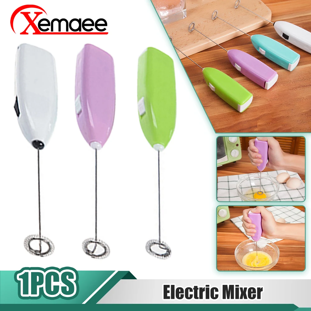 

Electric Egg Beater Milk & Coffee Frother Stainless Steel Cappuccino Creamer Chocolate Mixer Kitchen Cooking Gadget Accessories