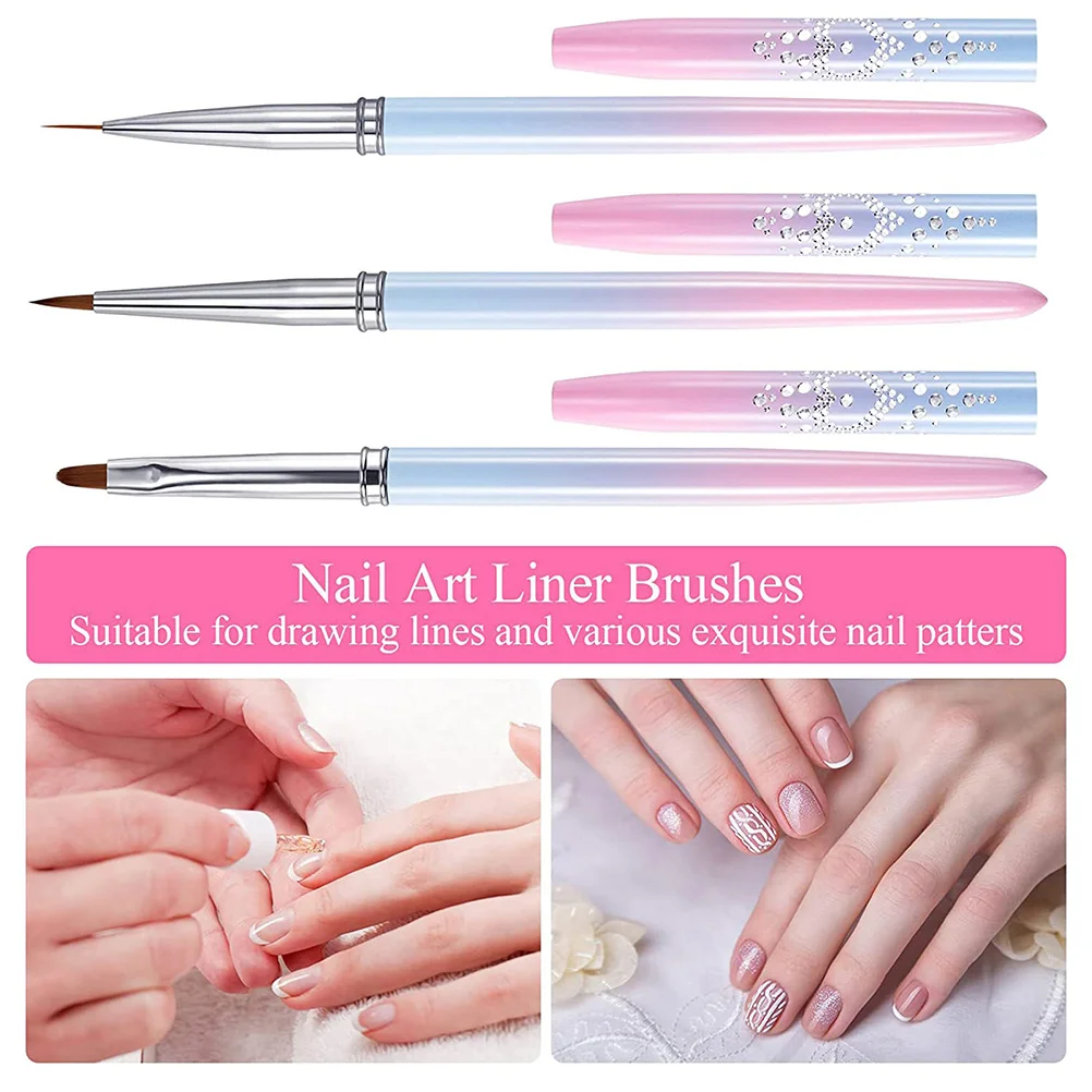 

Nailbrushes Manicure Pens Tool Brush Drawing Liner Supplies Paintingdiy Salon Setdotting Point Drill Pen Flower Line Design