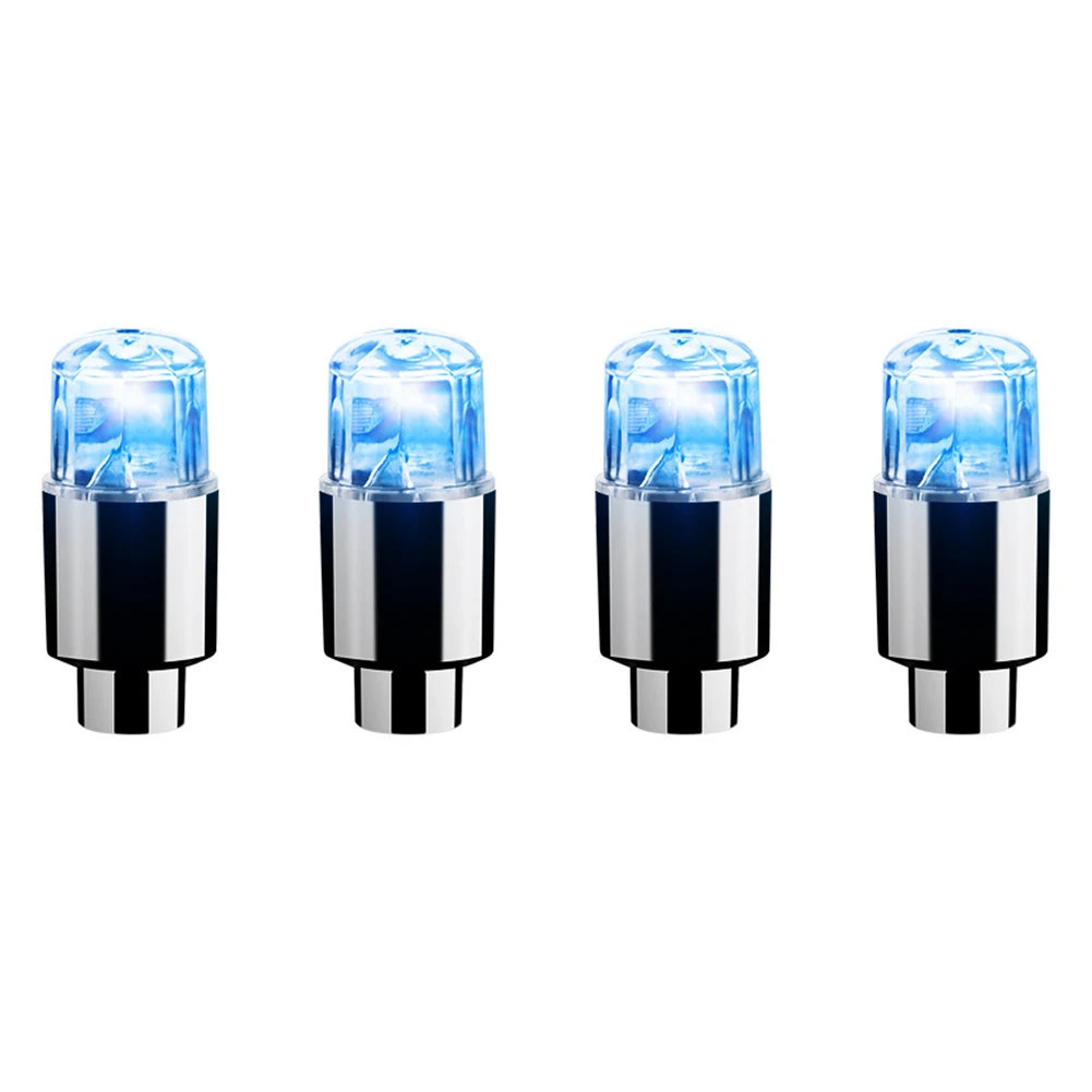 4pcs Waterproof Bike Motorcycle Valve Stem Light Flash Repla