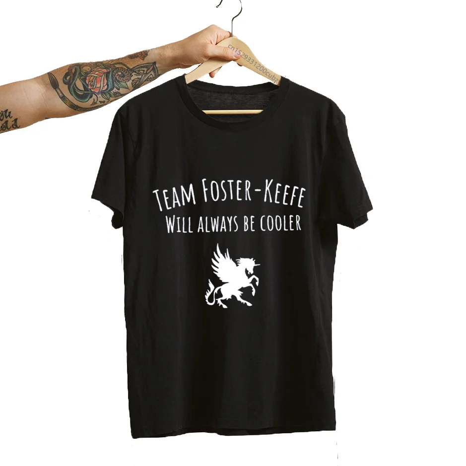 Команда Фостер-KEEFE всегда будет крутой, футболки, женская Повседневная футболка с коротким рукавом, модный топ в стиле Харадзюку Команда Фостер-KEEFE всегда будет крутой, футболки, женская Повседневная футболка с коротким рукавом, модный топ в стиле Харадзюку
