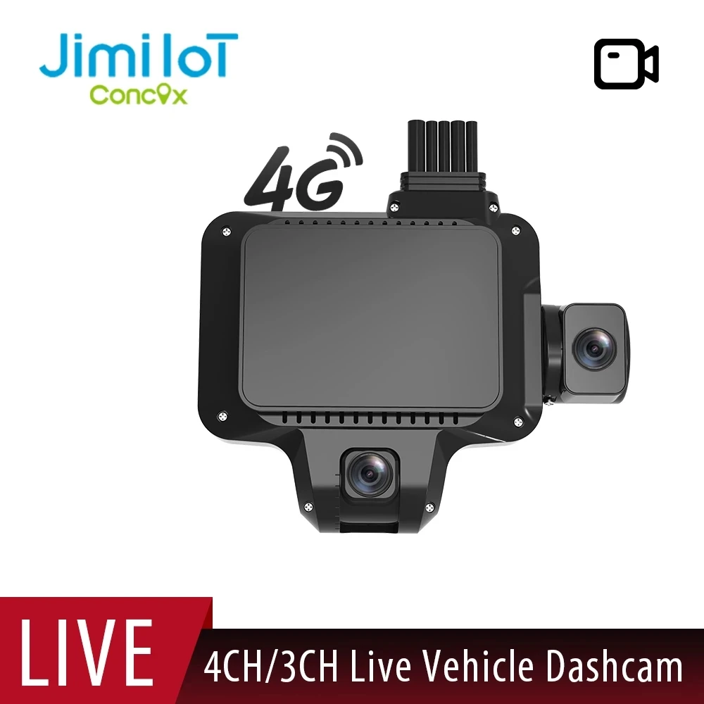 4G GPS Vehicle Camera 4 Channes Live Video GPS Tracking Wifi Remote Monitor AI Dash Cam DVR Recorder JC450 Free APP Web DashCam