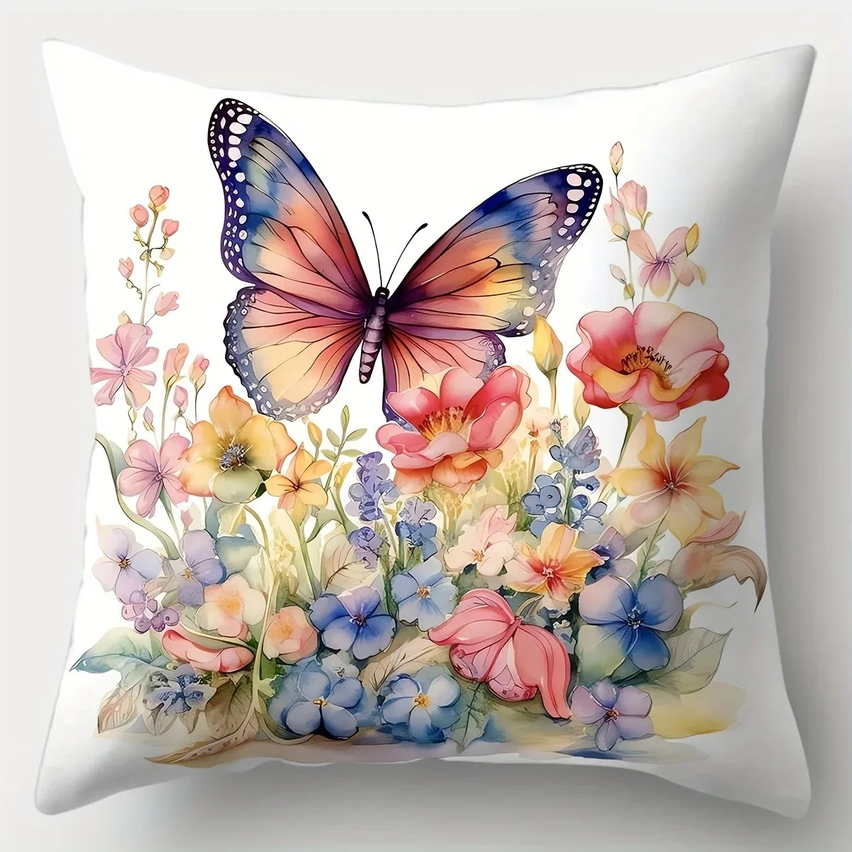

Наволочка полиэстер велюр с бабочками 40x40 см