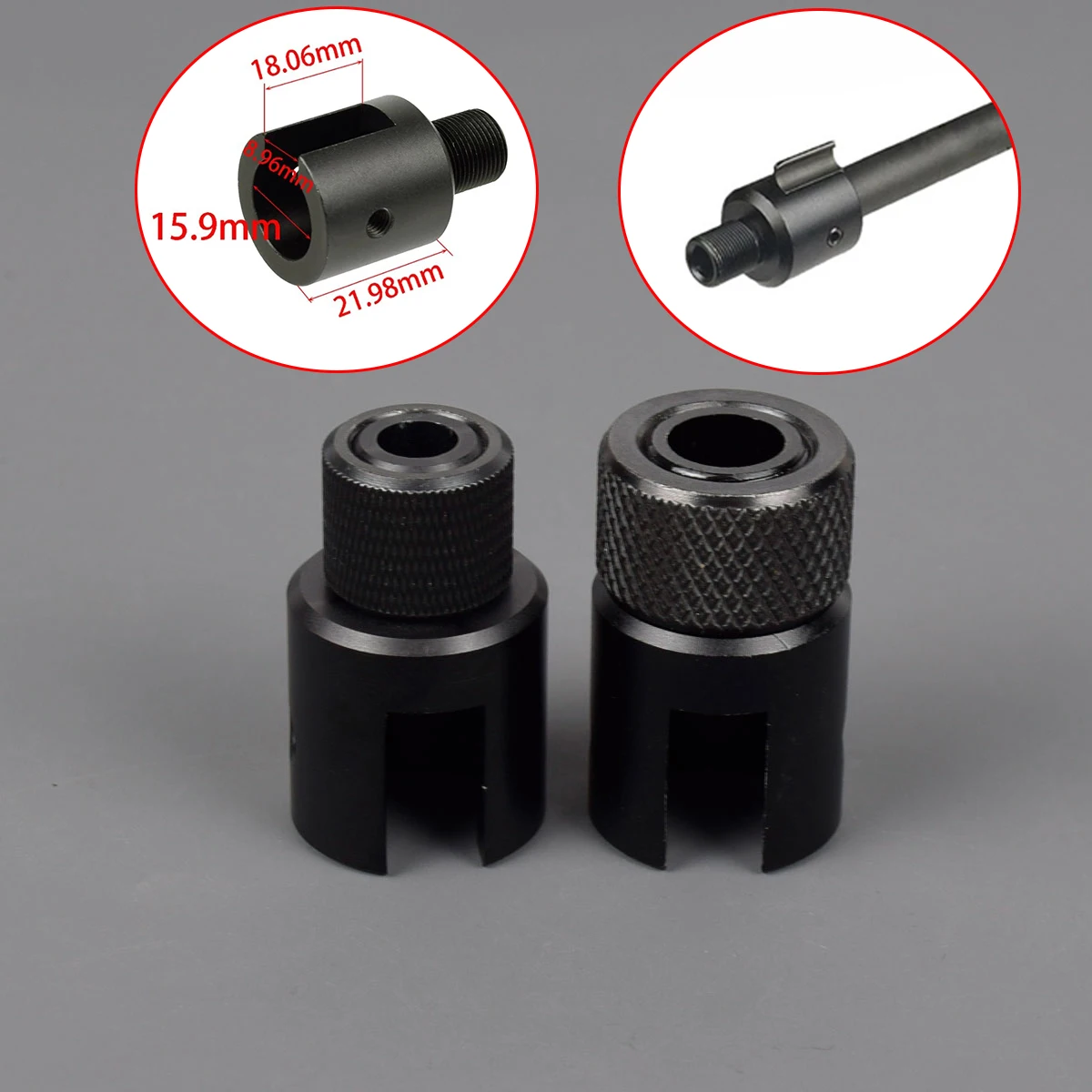 

Тактический металлический Адаптер для намордника 1/2-28CW 5/8-24CW .223 .308 комбинированный компенсатор для Ruger 10/22s защитный конец резьбы