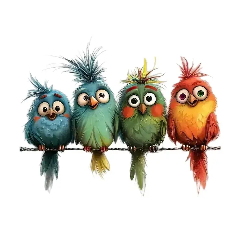 

Автомобильные Наклейки На Тему Животных, Яркие Виниловые Наклейки С Птицами Для Авто, Защита Окон