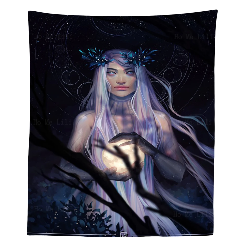 

Supernatural Moon Goddess Dark Souls Inquisitor Lavellan The Willow Witch Fantasy Tapestry By Ho Me Lili For Livingroom Decor