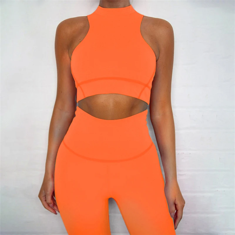 1/2PCS Seamless Women Yoga Set Workout Sportswear Gym Clothing Fitness Crop Top High Waist Leggings Sports Suits Candy Color
