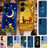 the little prince and the fox phone case for huawei p50 p40 p30 p20 10 9 8 lite e pro plus black etui coque painting hoesjes com