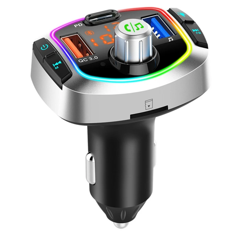 

BC63, Bluetooth 5,0, автомобильный комплект, рандомный Автомобильный MP3-плеер с PD, 18 Вт, QC3.0, быстрая зарядка, автомобильное зарядное устройство