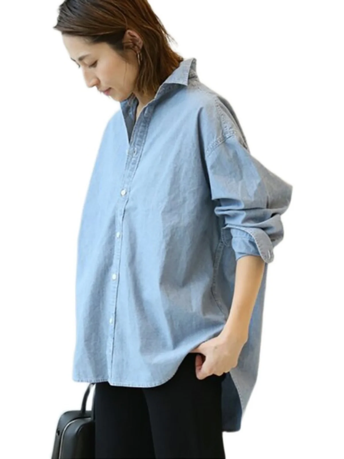 Оригинальные женские свободные рубашки универсальные с длинными рукавами