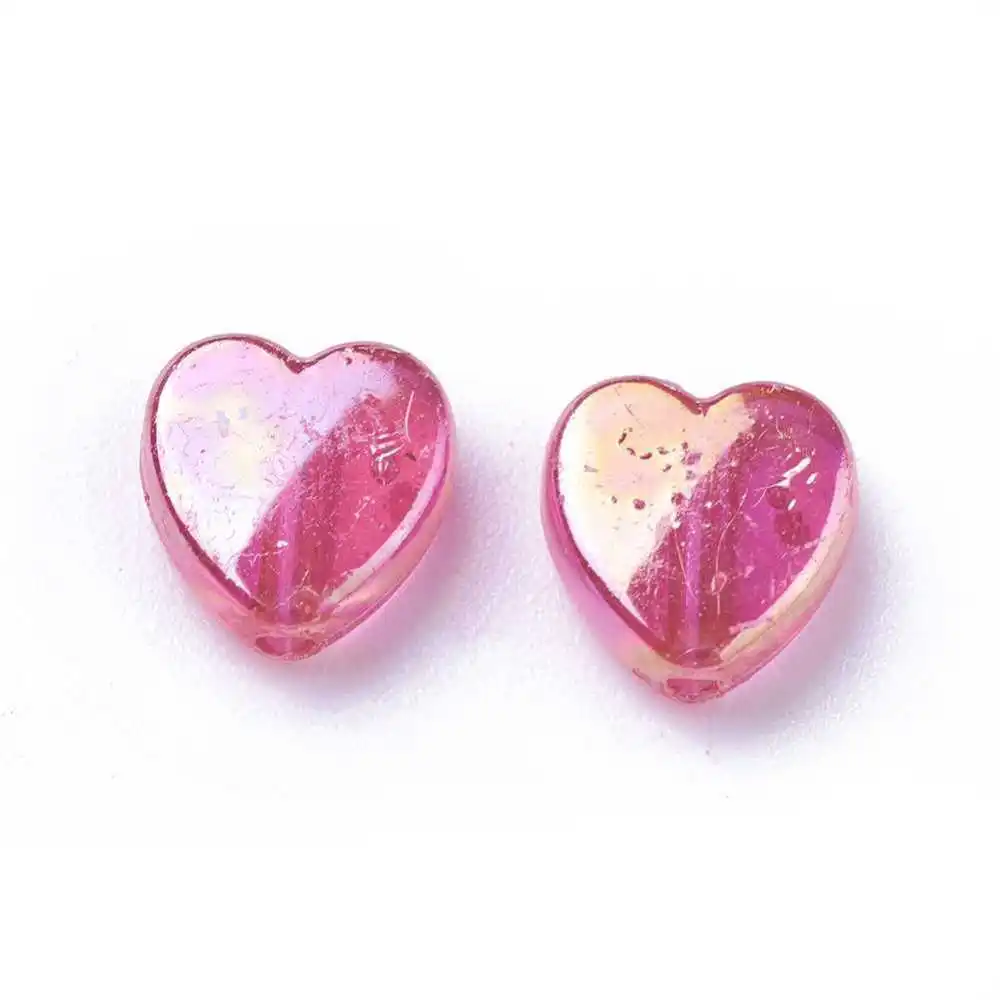 

500 г прозрачные акриловые бусины в форме сердца темно-розового цвета AB Размер: около 8 мм в ширину 3 мм в толщину отверстие: 1 мм около 2800 шт./500 г