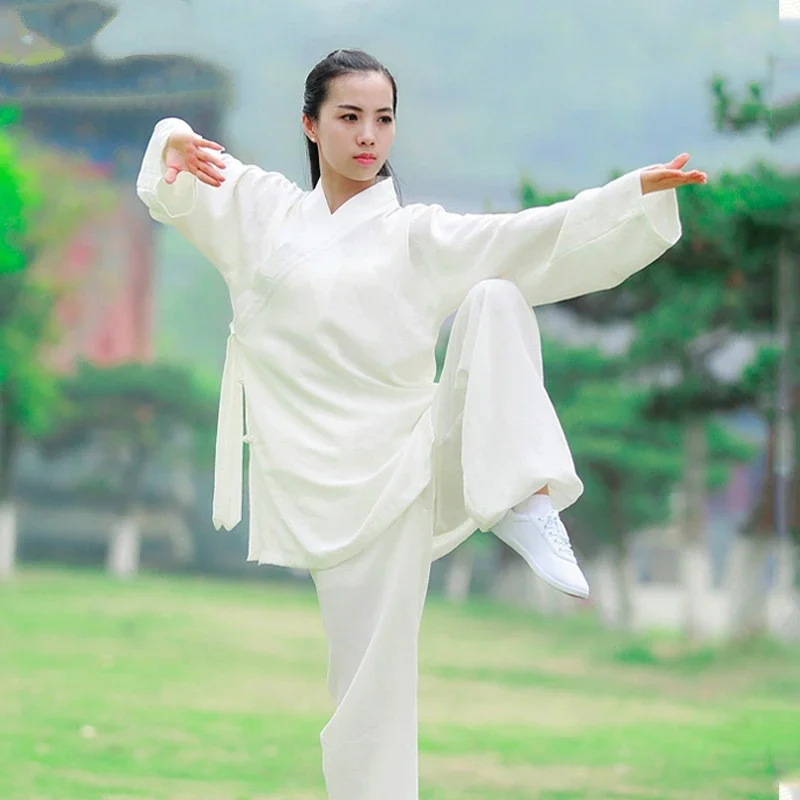 Одежда Wudang Xiuhua Daoyuan Tai Chi Мужская льняная одежда в китайском стиле для тренировок