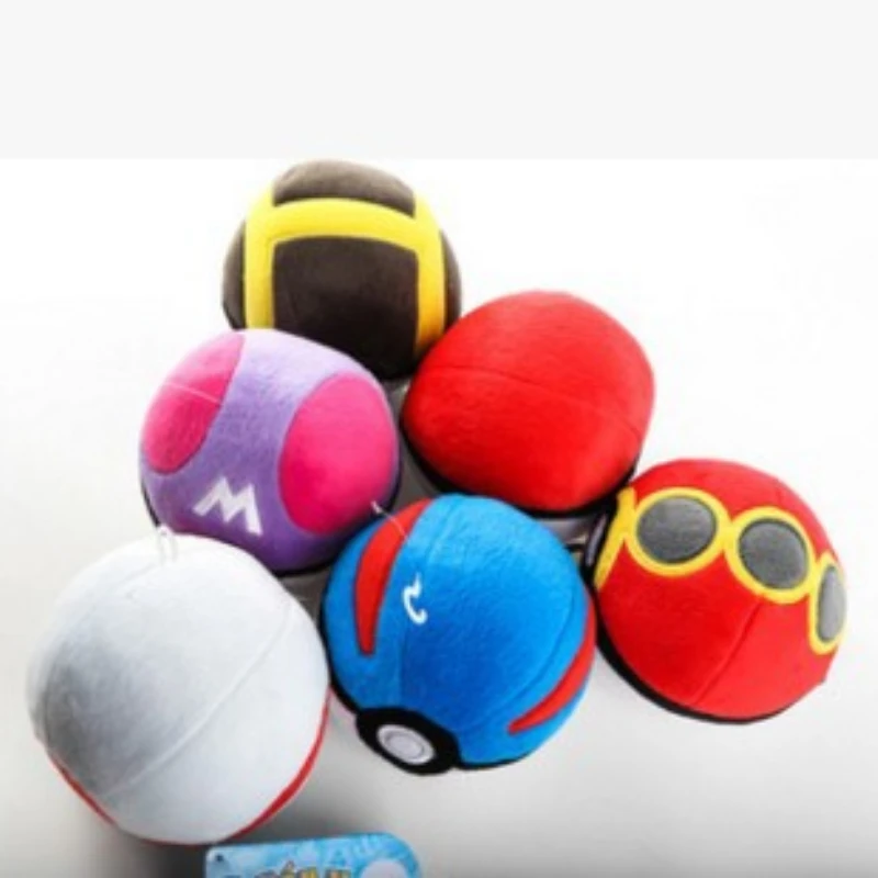 

Pokemon Animals Poke Ball Cute Pikachu Ball Plush Dolls Pokemon Action Figures Pendant Stuffed Doll Toys Kids Kawaii Plush