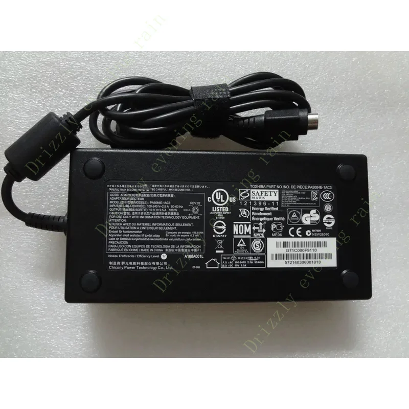 Новый адаптер переменного тока 19 В 9 5 А 180 Вт PA5084E-1AC3 Hib для ноутбука Toshiba Qosmio x770 x875
