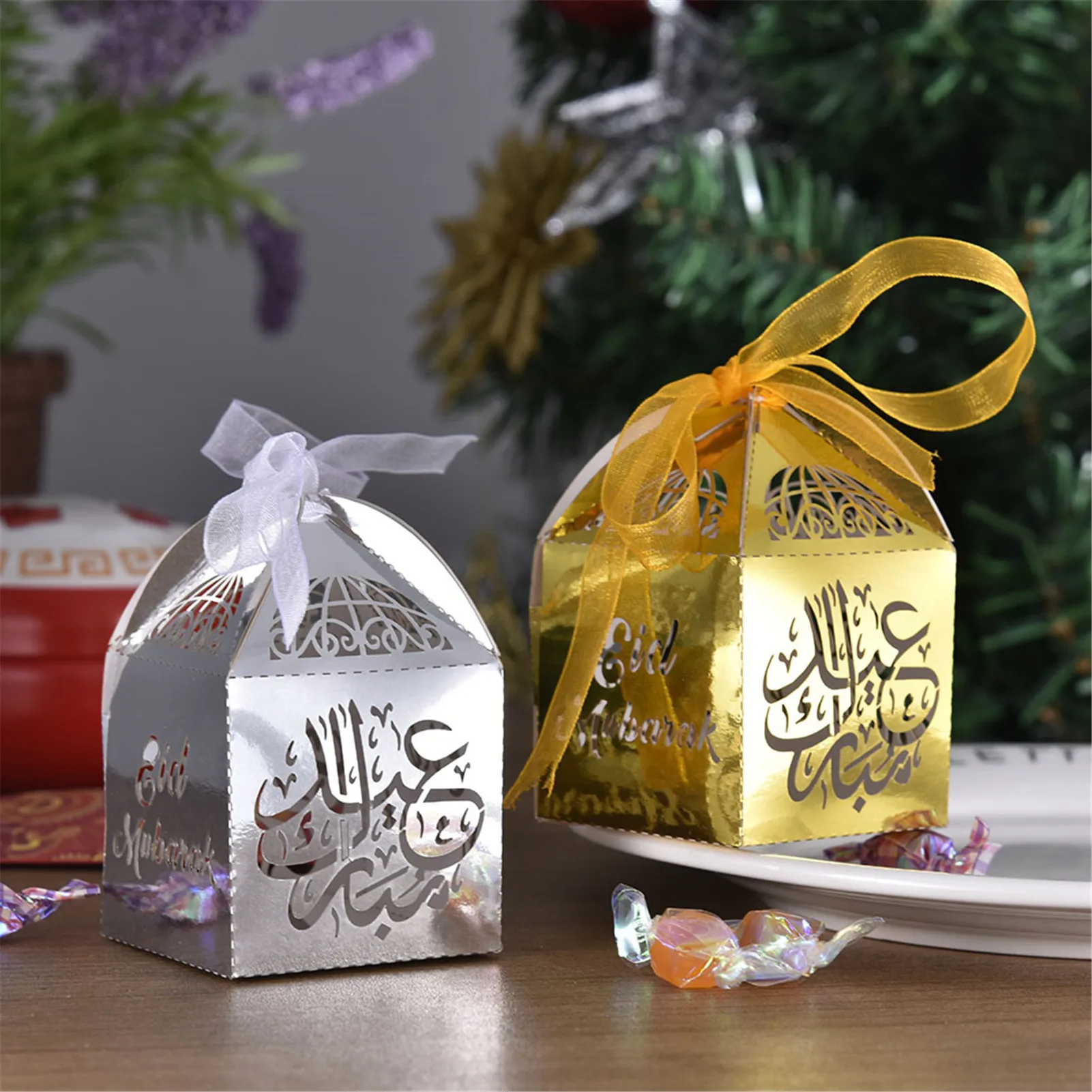 

Thank You Gift Boxes Small Wedding Party Favor Boxes For Guests Candy Boxes With Ribbons For Storing Biscuits Chocolates Snacks