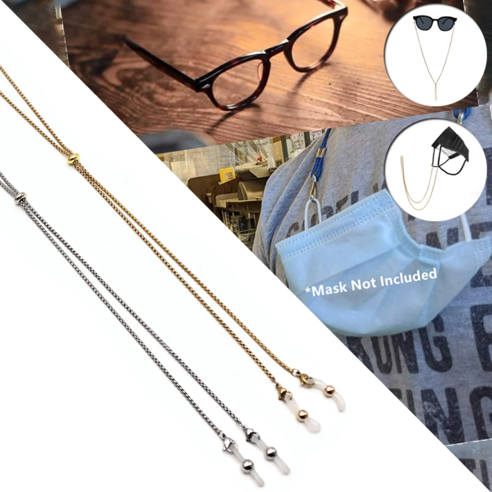 

Fashion Mask Chain Necklace Hanging Rope Anti-lost Eyewear Mask Lanyard Women Sunglasses Glasses Chain Adjustable Traceless Rope