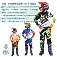 Motocross Jersey Pants children's Motorcycle Youth racing suit Kids 6/7/8/9/10/11/12 years old custom name number LOGO printing