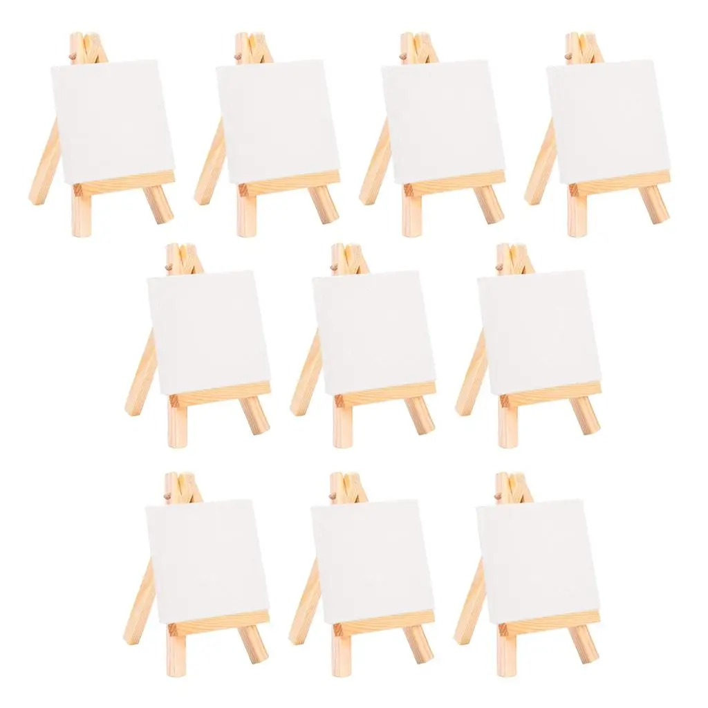

10pcs 5 Inch Mini Wooden Easel Display Stand for Artist Painting,