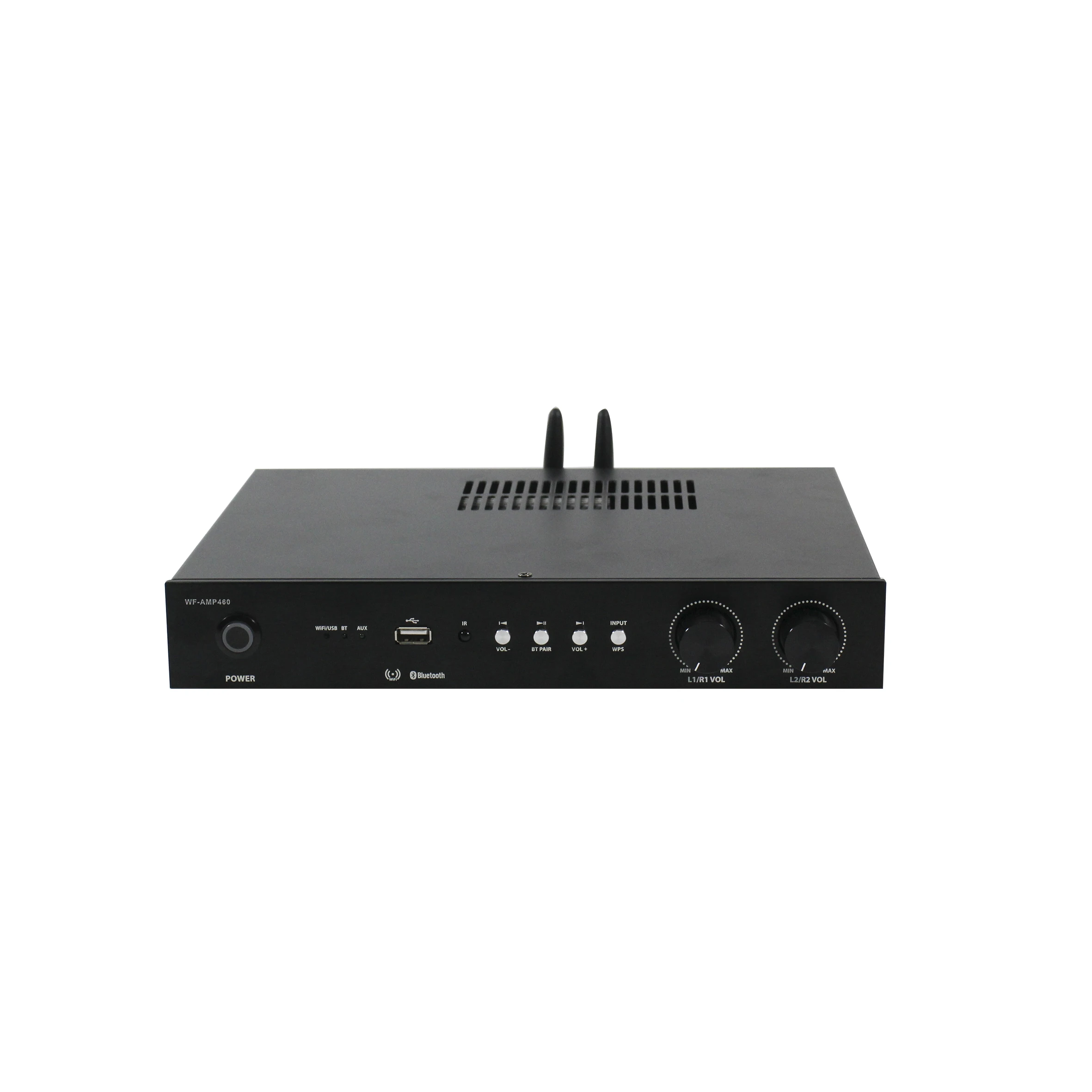Фото Беспроводной усилитель потокового звука V с поддержкой AirPlay, DLNA и входами USB/AUX, в форм-факторе 1U для монтажа в стойку №2