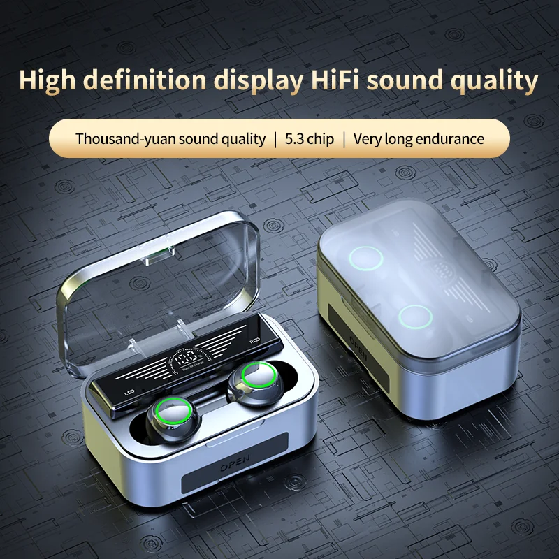 

Bluetooth-наушники YD01 с цифровым дисплеем и поддержкой быстрой зарядки